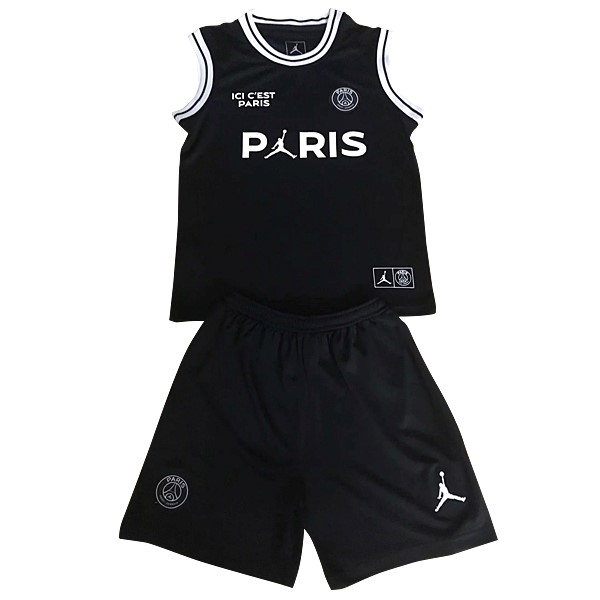 JORDAN Camiseta Paris Saint Germain Conjunto De Sin Mangas Niños 2018-19 Negro